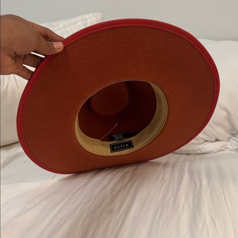 WYETH 100% wool orange rust hat - Picture 11 of 11